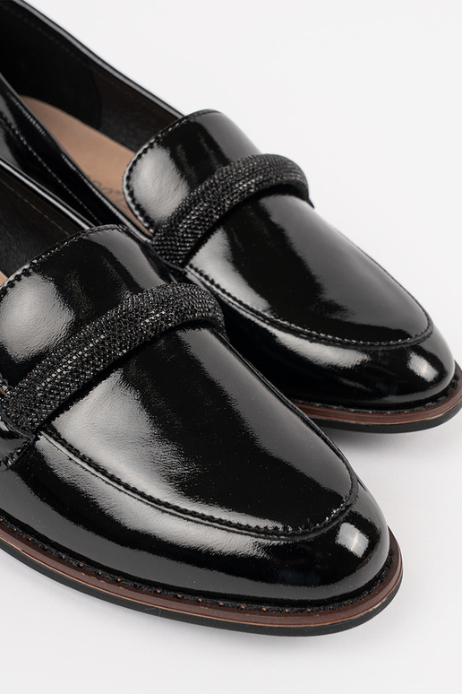 Schwarze Mokassins für Damen mit... Schwarze Mokassins für Damen mit...