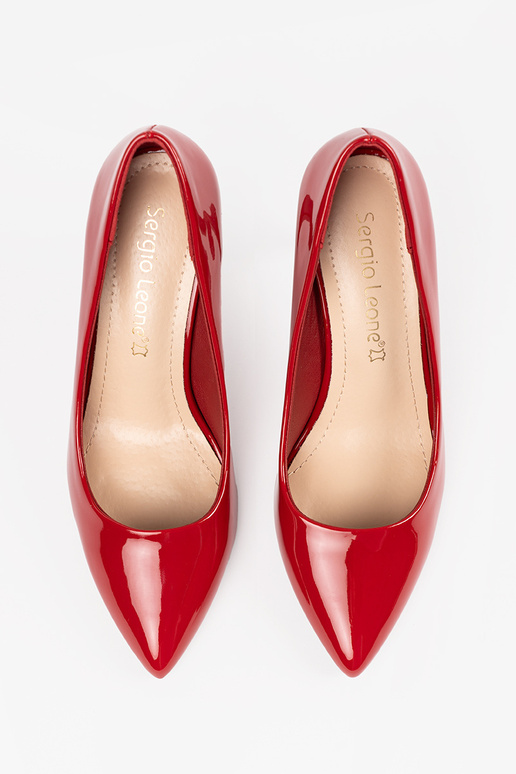 Rote Leder-Pumps für Damen Sergio Leone