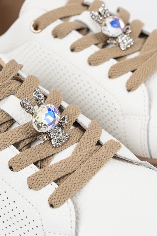 Weiße-beige Leder-Sport Schuhe für... Weiße-beige Leder-Sport Schuhe für...