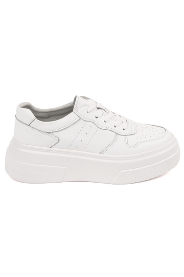 Weiße Leder-Damen-Sneaker...