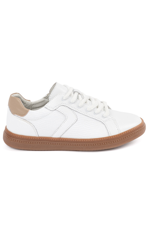 Weiße Leder-Sport Schuhe für Damen...