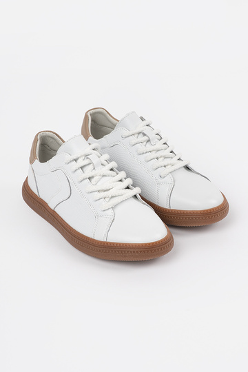 Weiße Leder-Sport Schuhe... 2