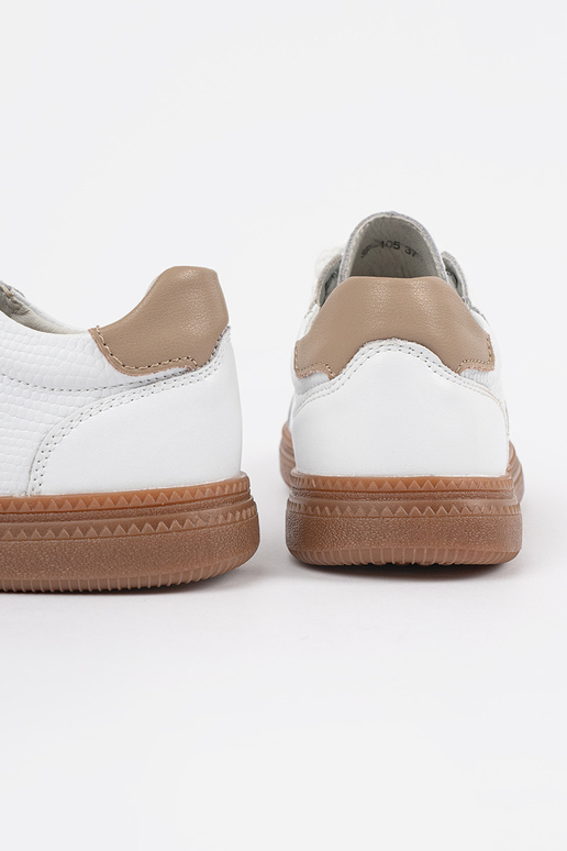 Weiße Leder-Sport Schuhe für Damen...