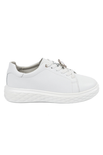 Weiße Leder-Sport Schuhe...