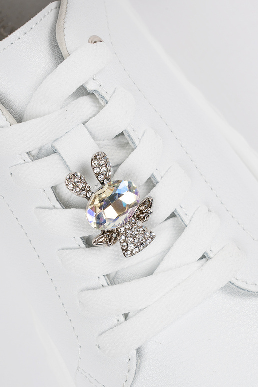 Weiße Leder-Sport Schuhe für Damen...