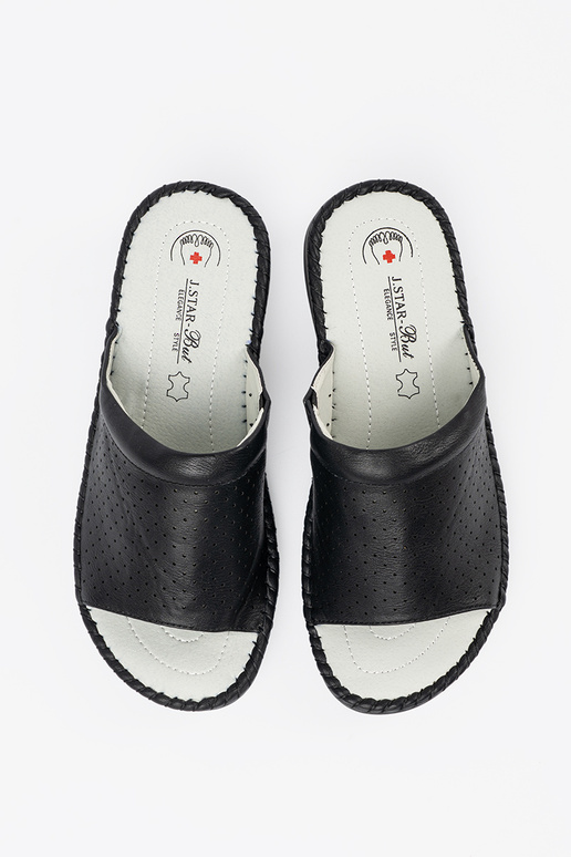 Pantoletten mit Leder-Einlagen in... Pantoletten mit Leder-Einlagen in...