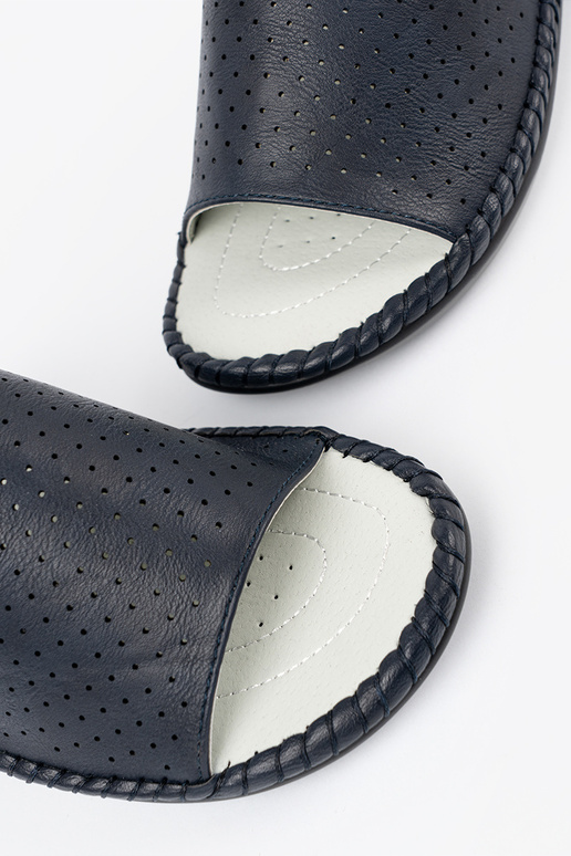 Hausschuhe mit Leder-Einsätzen in...