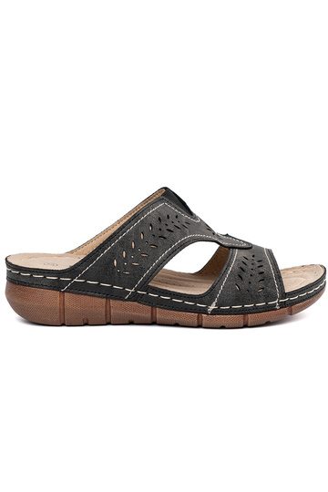 Hausschuhe mit Plateau in...