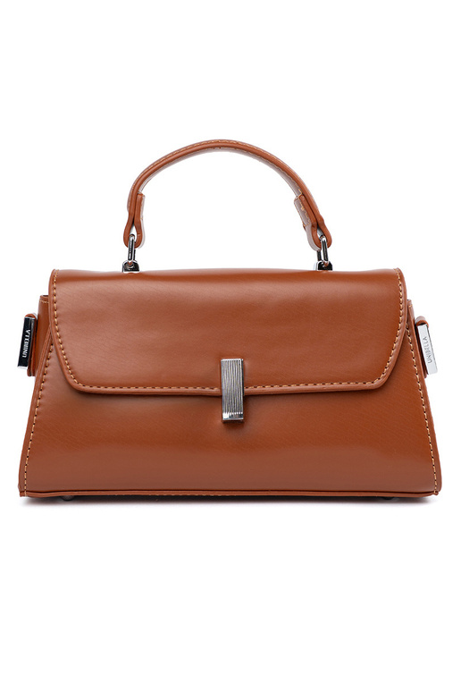 Helle sandfarbene kleine Handtasche