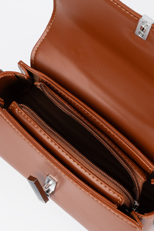 Helle sandfarbene kleine Handtasche