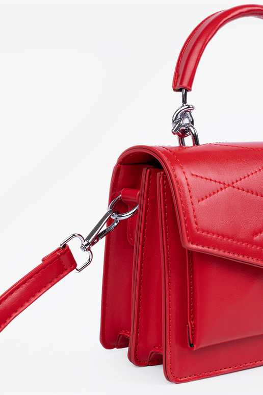 Rote kleine elegante Handtasche mit...