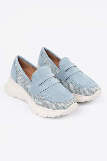 blaue Farbe Halbschuhe auf... 2