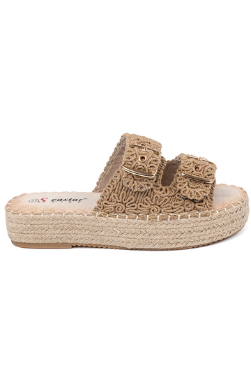 Hausschuhe Beige flechten...