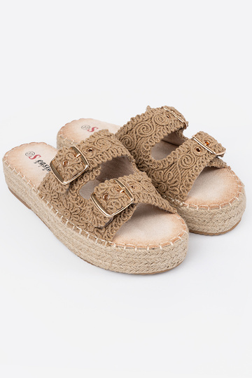Hausschuhe Beige flechten... 2