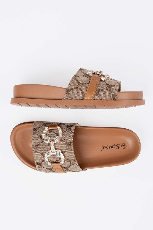 braune Farbe Hausschuhe ze zdobieniem braune Farbe Hausschuhe ze zdobieniem