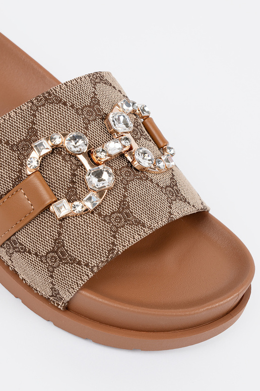 braune Farbe Hausschuhe ze zdobieniem braune Farbe Hausschuhe ze zdobieniem