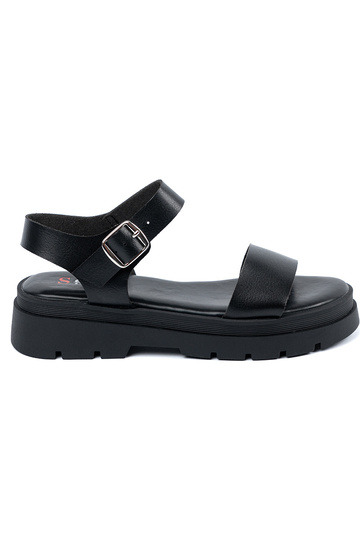 Schwarze Damen-Sandalen mit...