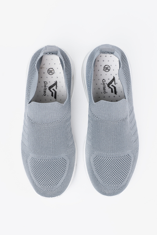 Graue sportliche Schuhe mit Verschluss Graue sportliche Schuhe mit Verschluss