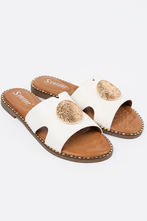 Hausschuhe Zueiße Farbe mit Goldbesatz Hausschuhe Zueiße Farbe mit Goldbesatz