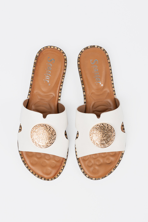 Hausschuhe Zueiße Farbe mit Goldbesatz Hausschuhe Zueiße Farbe mit Goldbesatz