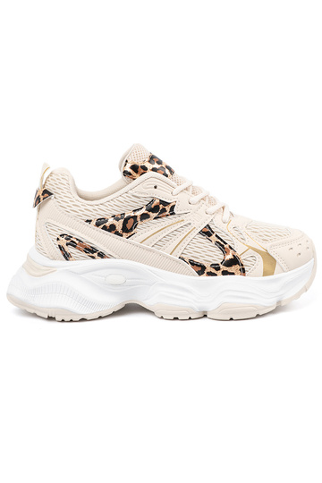 Sandfarbene Sportschuhe im...
