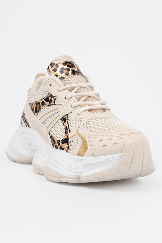 Sandfarbene Sportschuhe im Stil mit...