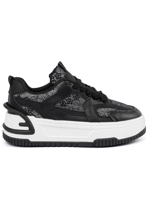 Schwarz-weiße Freizeit-Schuhe für... Schwarz-weiße Freizeit-Schuhe für...