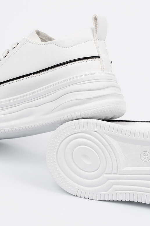 Weiße Damen Schuhe mit Plateau