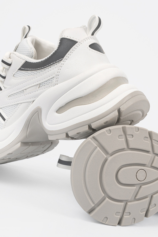 Weiße Damen Schuhe mit Plateausohle