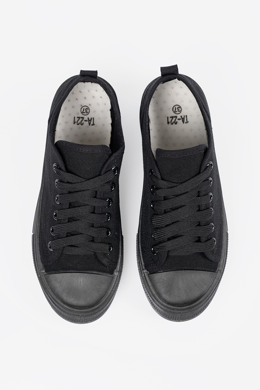 Bequeme schwarze Schuhe mit kurzem...