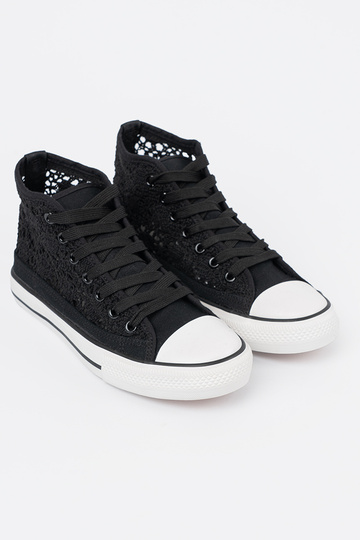 Schwarze hohe Schuhe mit... 2