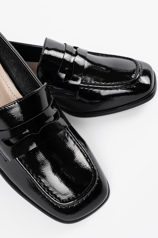 Schwarze Damen Schuhe im Lord-Stil