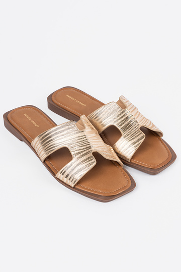 Goldene Hausschuhe mit... 2