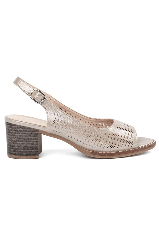 Goldfarbene Damen Schuhe mit...