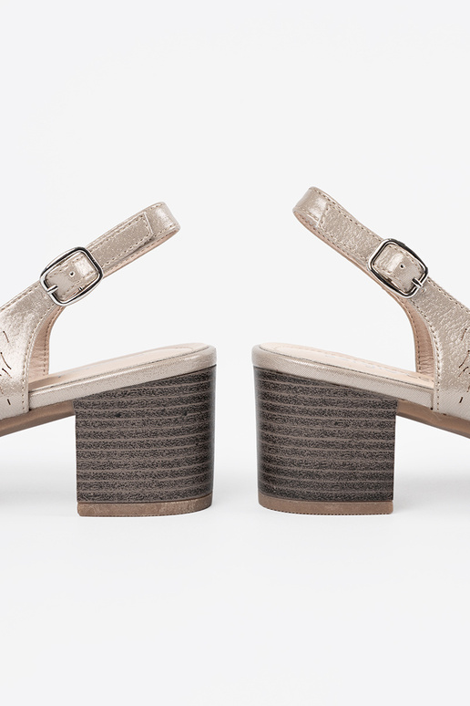 Goldfarbene Damen Schuhe mit...