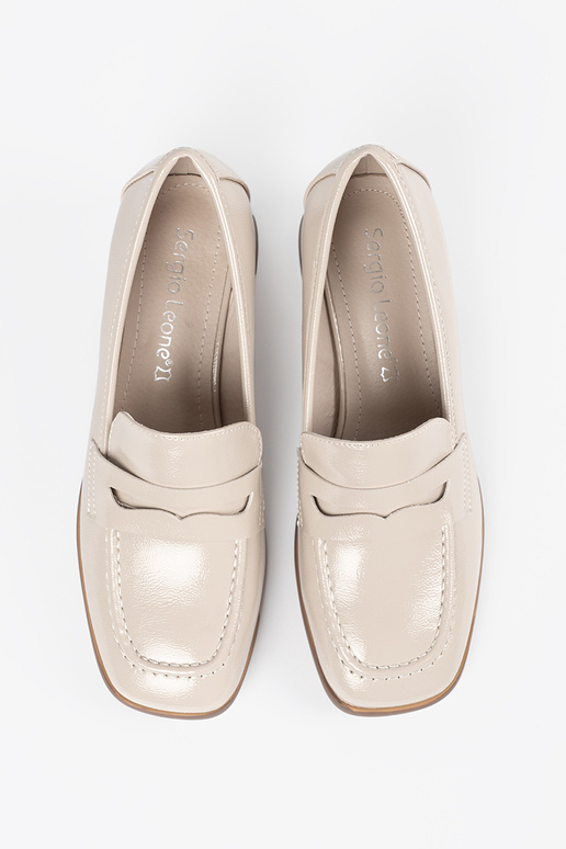 Helle sandfarbene Damen Schuhe im...