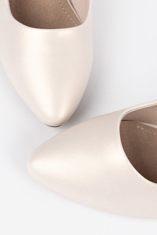 Elfenbeinfarbene High Heels, Sergio...