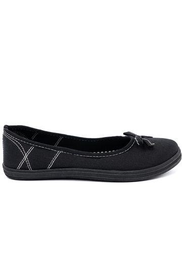 Schwarze Stoff Ballerinas...