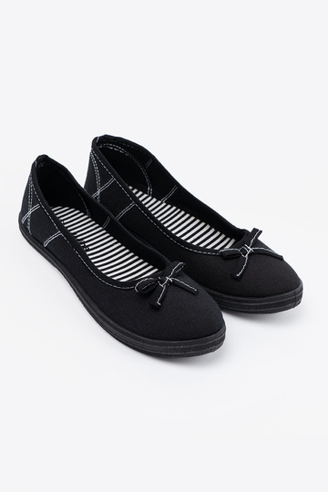 Schwarze Stoff Ballerinas... 2