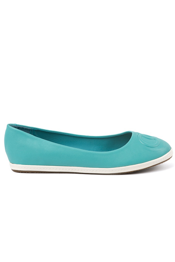 Blaue Damen-Ballerinas