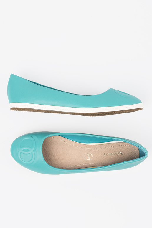 Blaue Damen-Ballerinas