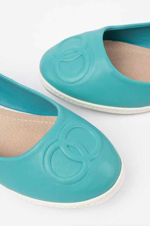 Blaue Damen-Ballerinas