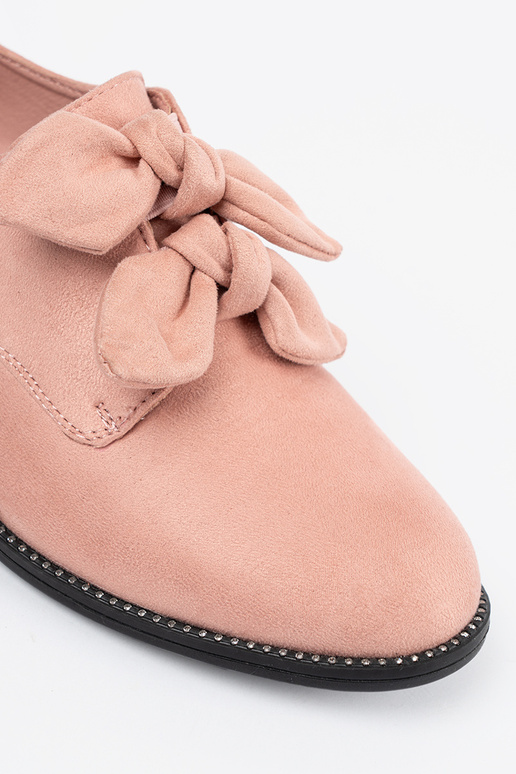 Helle rosa Wildleder Slipper mit...
