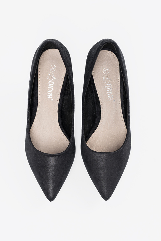 Schwarze Wildleder High Heels