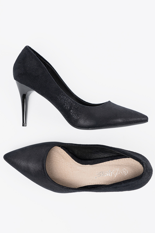 Schwarze Wildleder High Heels