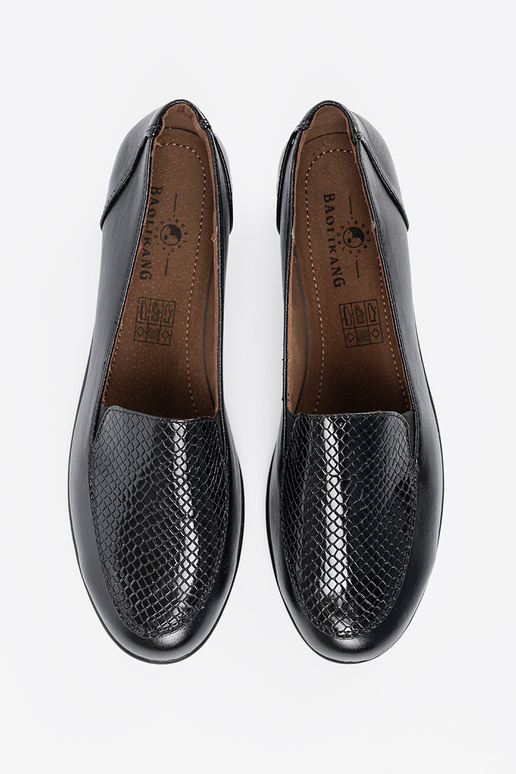 Damen Halbschuhe mit Ledertextur