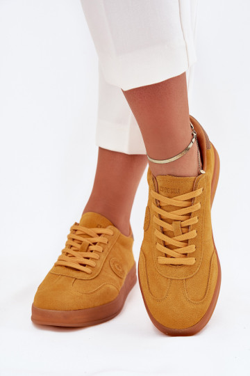 aus INildleder Sneakers Stilvollllschuhe Feminin Big Star RR274846 HI-POLY SYSTEM gelbe Farbe 2