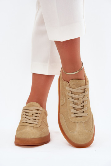 aus INildleder Sneakers Stilvollllschuhe Feminin Big Star RR274849 HI-POLY SYSTEM Beige 2