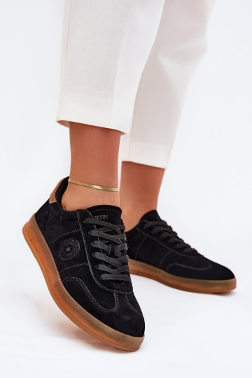 aus INildleder Sneakers Stilvollllschuhe Feminin Big Star RR274851 HI-POLY SYSTEM schZuarze Farbe