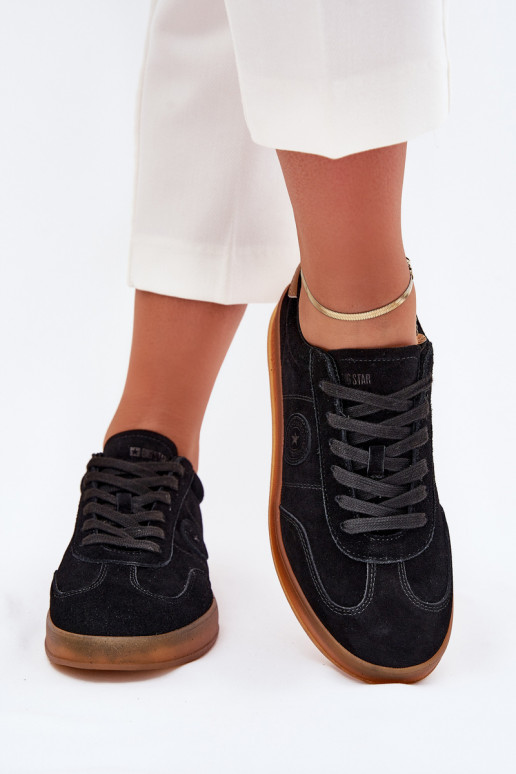 aus INildleder Sneakers Stilvollllschuhe Feminin Big Star RR274851 HI-POLY SYSTEM schZuarze Farbe